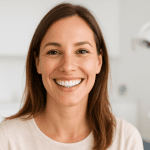 mujer con diseño de sonrisa