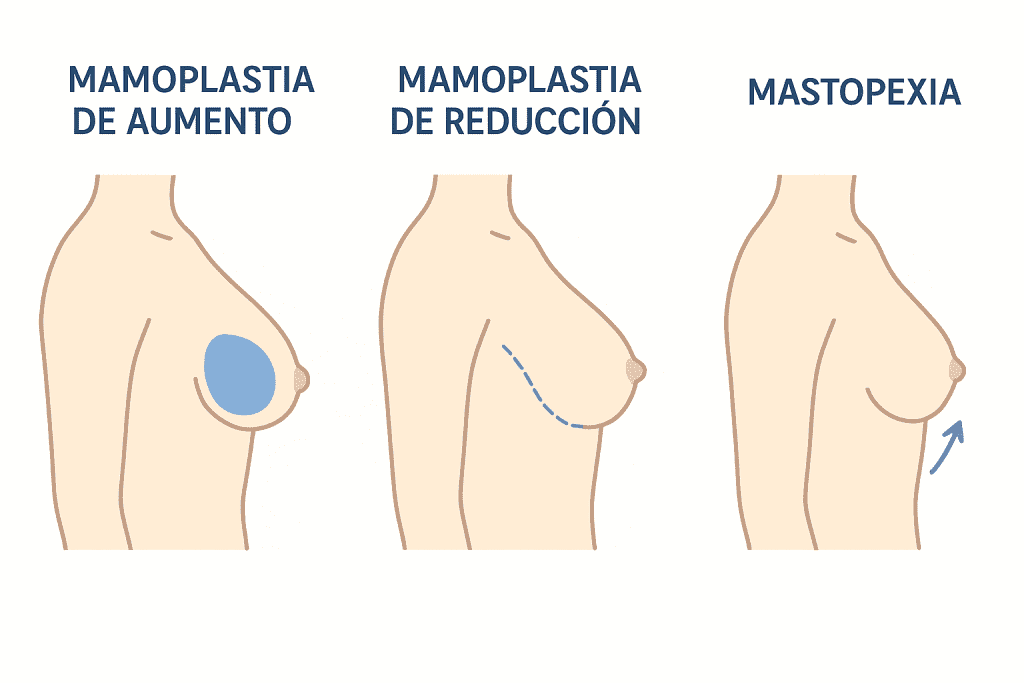 diferencia entre mamoplastia y mastopexia