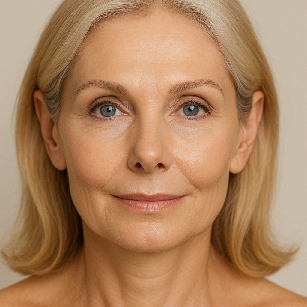 mujer después de blefaroplastia