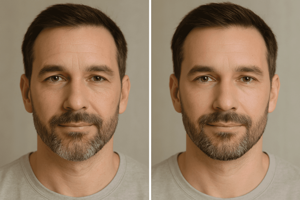 antes y después rejuvenecimiento facial