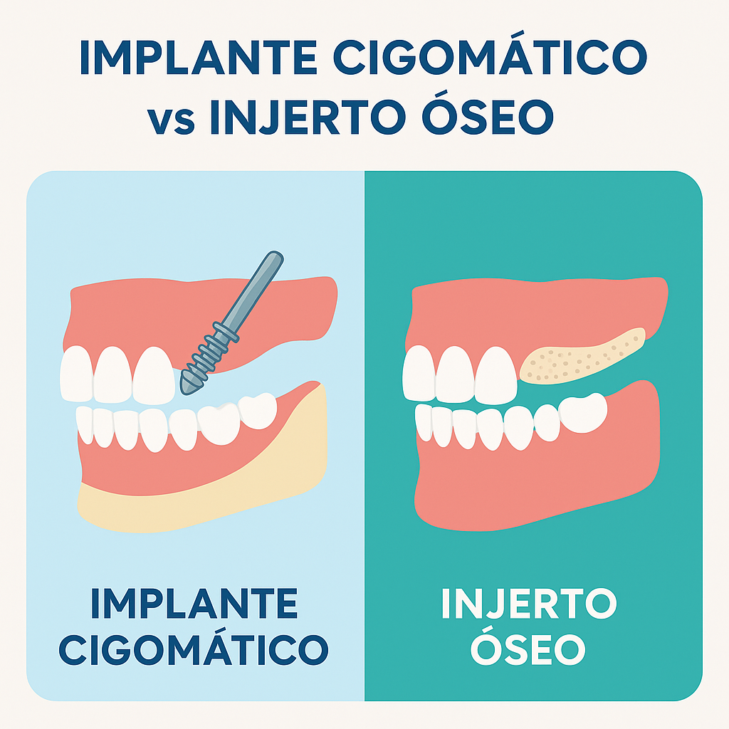 diferencia entre implante cigomático e injerto óseo