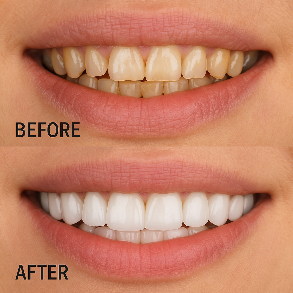 tratamiento de blanqueamiento odontológico antes y después