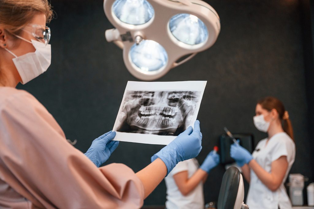 radiografía cirugía de mandíbula