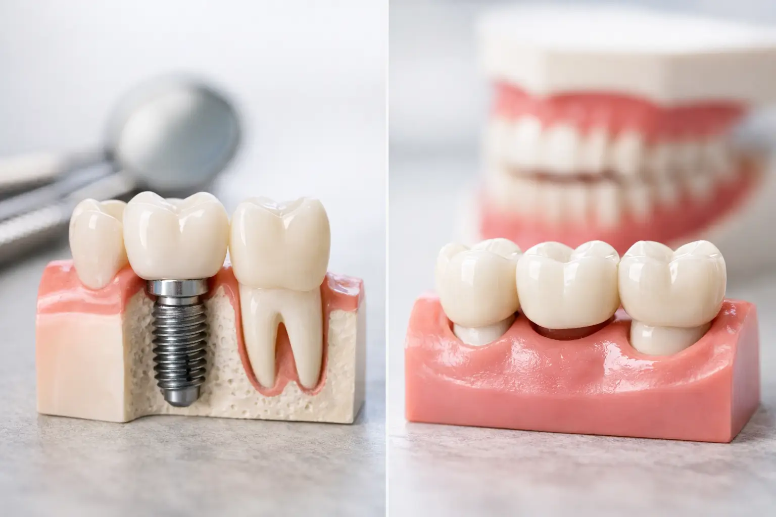 Implantes o prótesis fija: qué conviene más