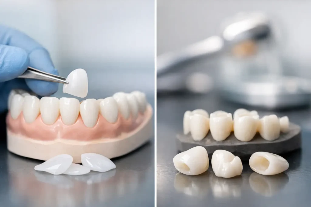 Carillas dentales vs coronas: ¿cuál necesita?
