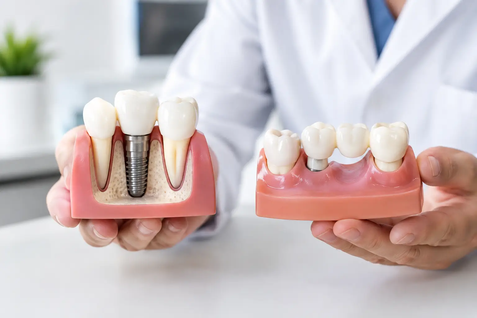 Implante dental versus puente fijo: ¿cuál elegir?
